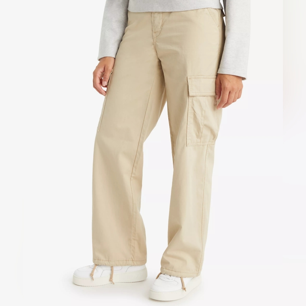Levi's Women's Tan Wide Leg Cargo 94 Baggy Cotton Pants 29 X 30 - Picture 6 of 14